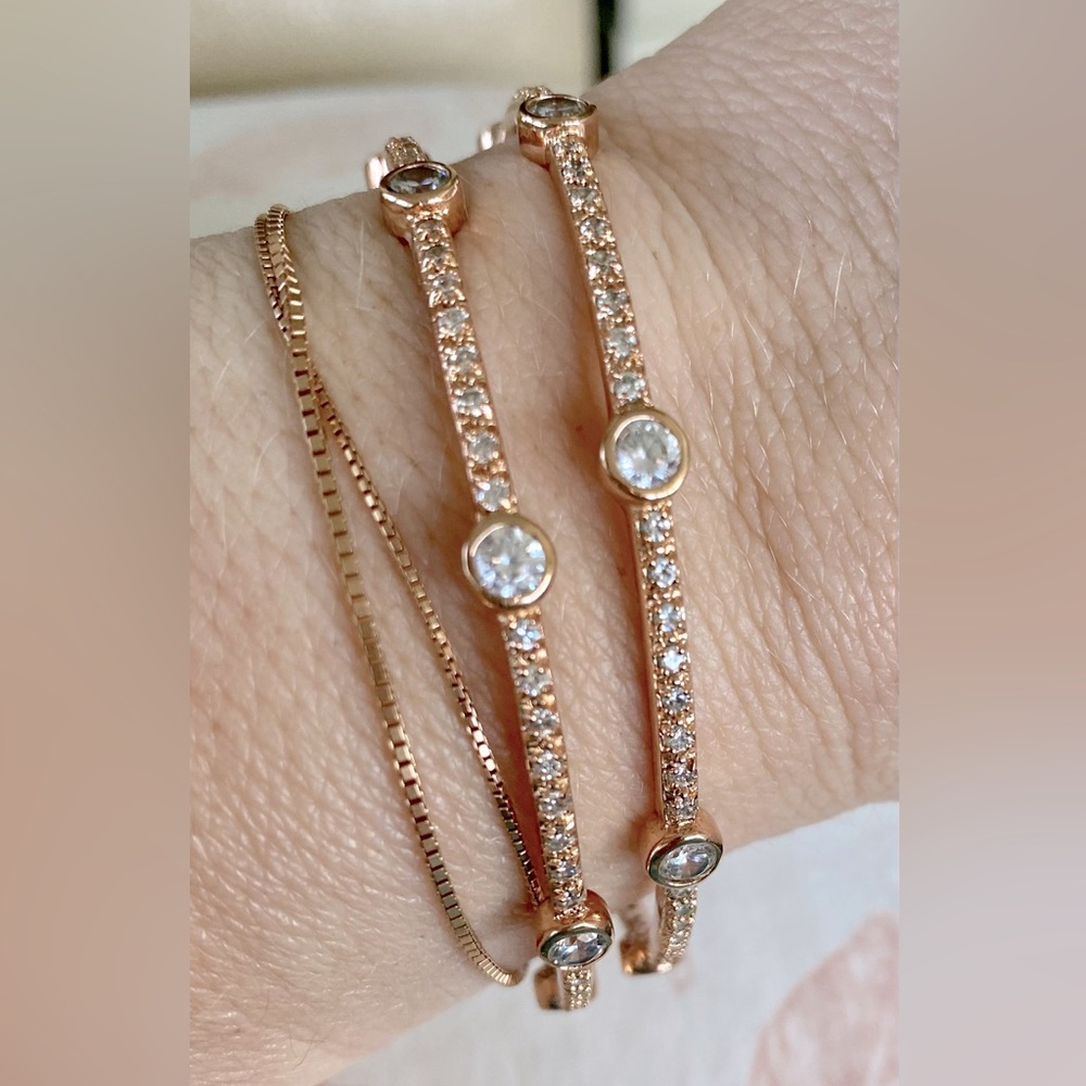 Freida Rothman Rose Gold Bangle Set